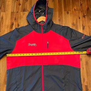 Columbia Atlanta Braves Flash Forward Full-Zip Windbreaker Jacket (L)